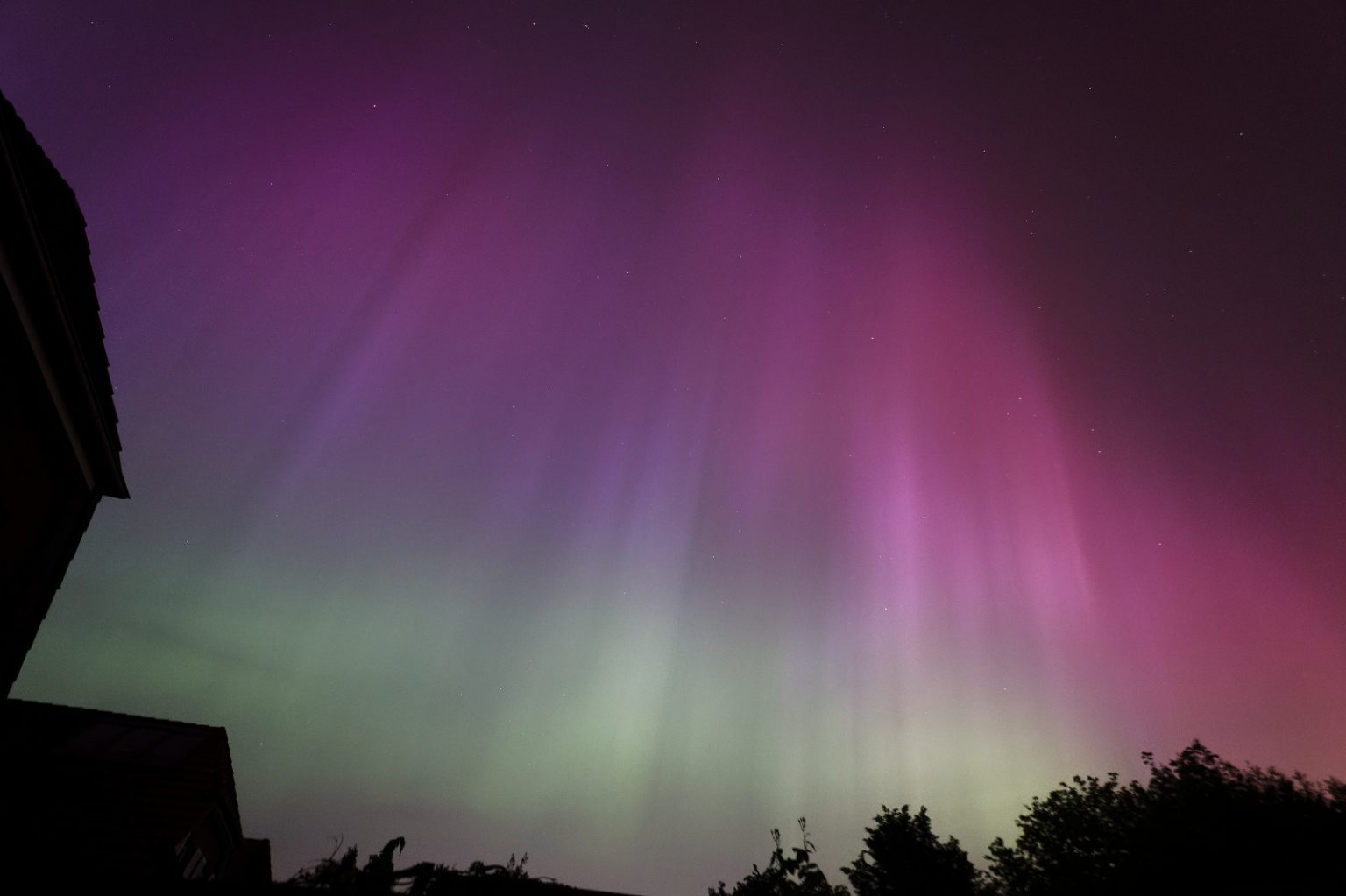 Helle Polarlichter über Hannover Volkssternwarte Hannover e.V.